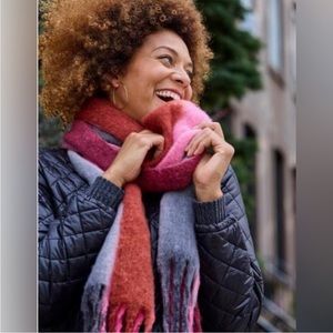 Torrid Multi Striped Horizontal Blanket Scarf